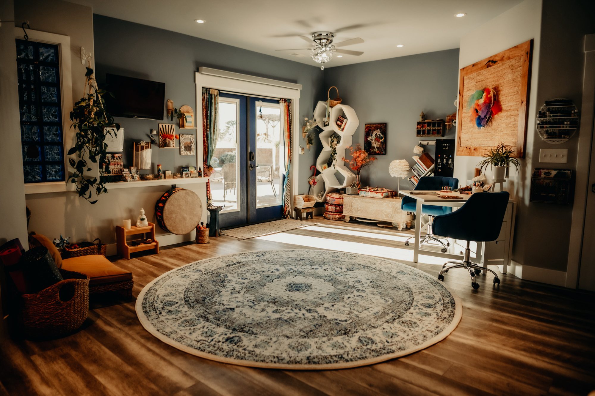 Katharine's warm, eclectic coaching space